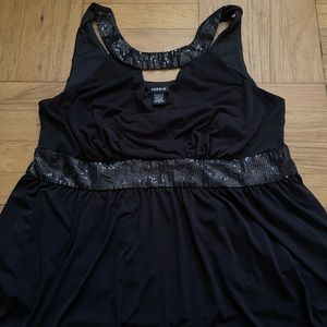 Torrid Black Tank Top w/sequins
